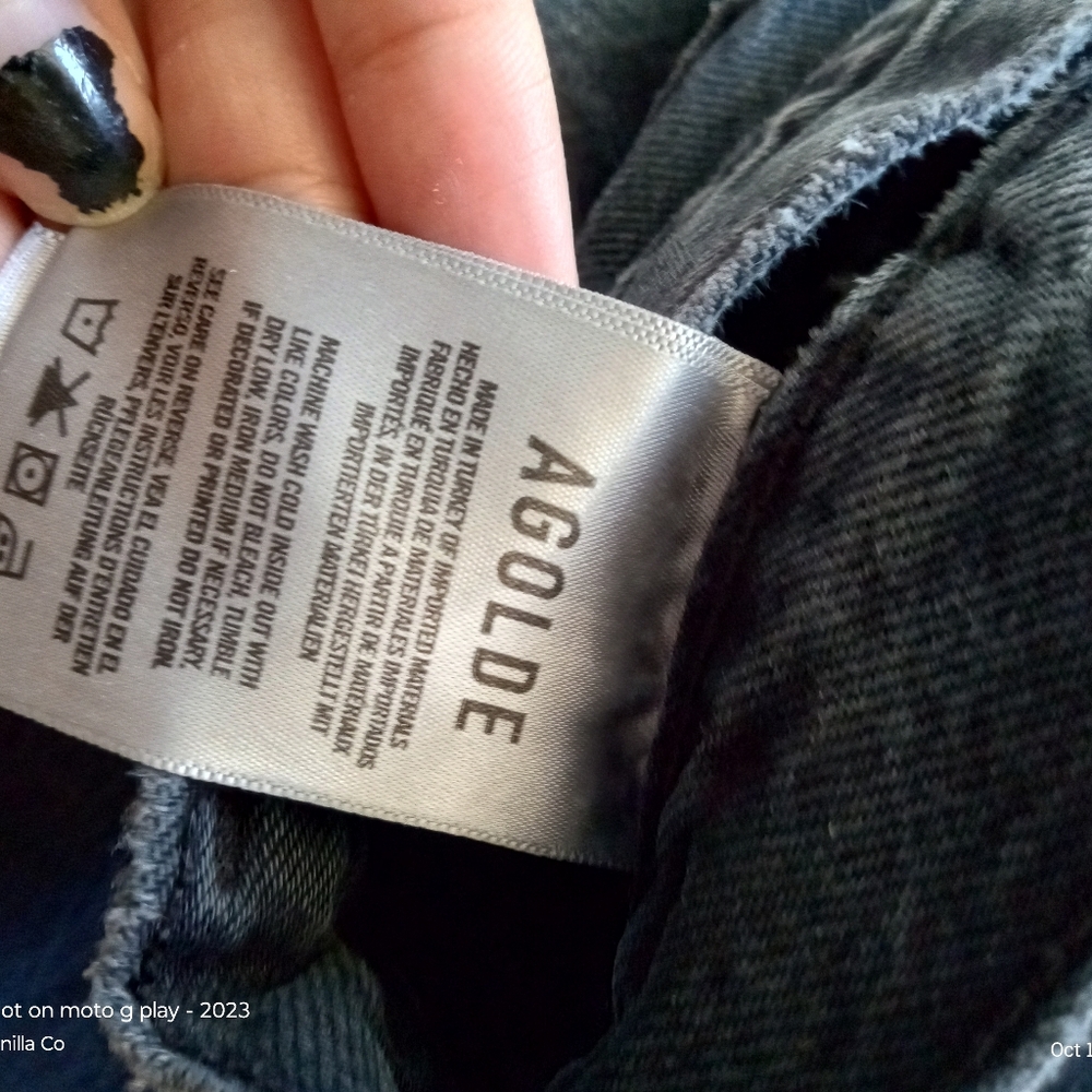 AGOLDE Anthropologie Jamie High Rise Classic Jean Skinny Black Size Small 27 - Picture 8 of 9